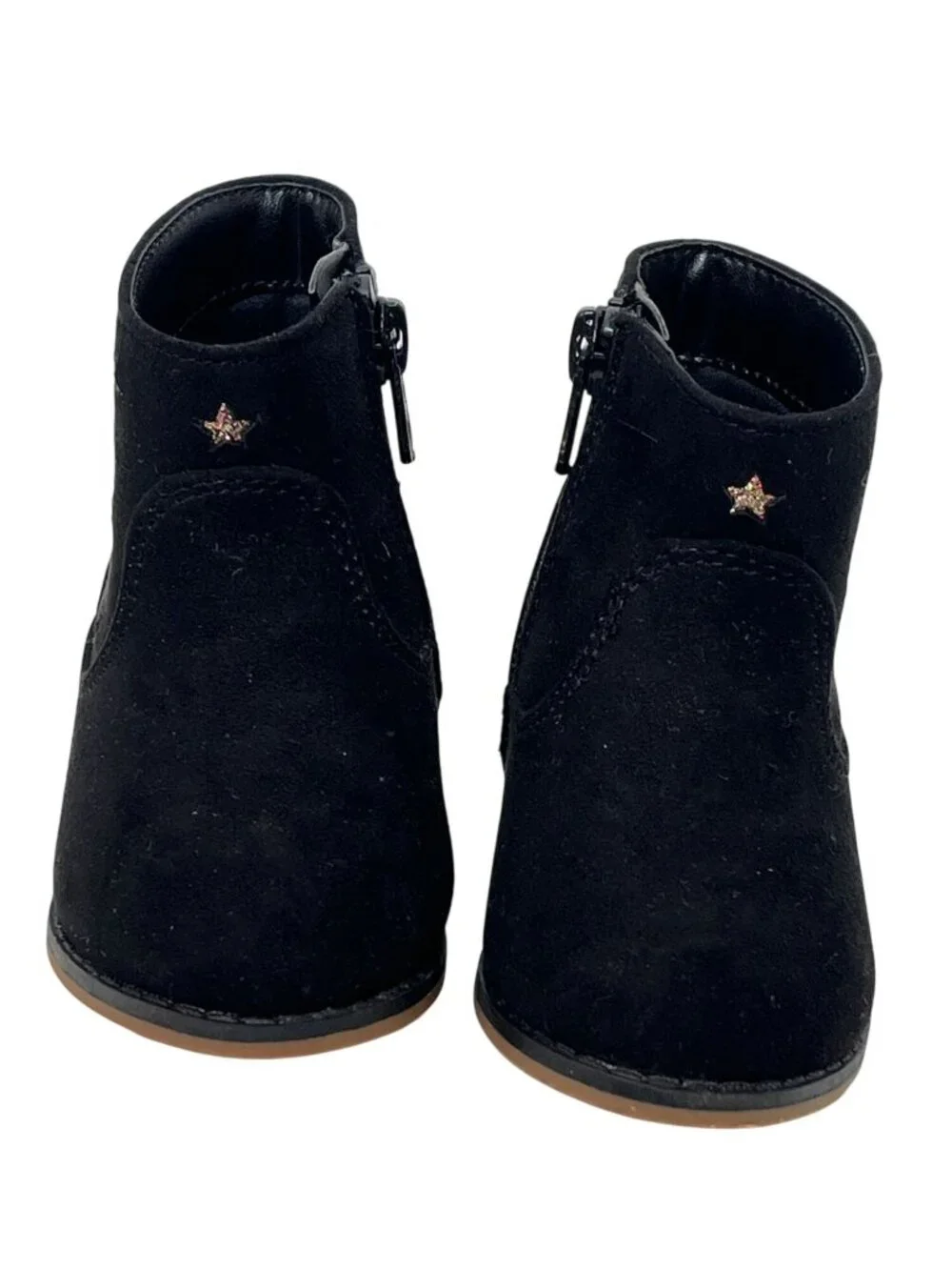 Cat & Jack Toddler Girls Black Star Print Ankle Booties Size 5
